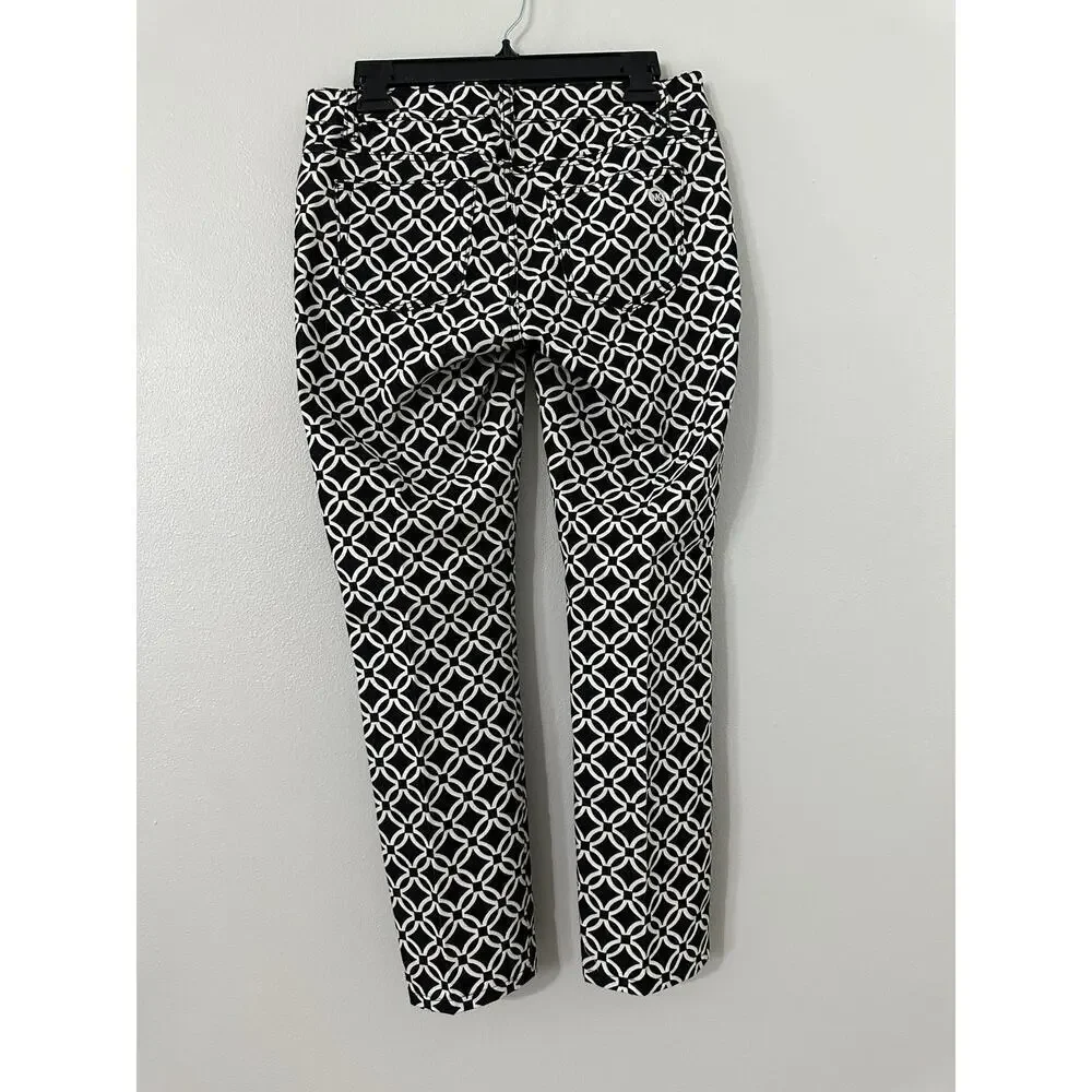 Michael Kors Geometric Mid-Rise Pants sz 4